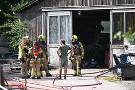 Brand in landbouwschuur in Venhuizen