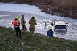 Automobilist rijdt Zuiderdijk af en belandt in ijskoude sloot