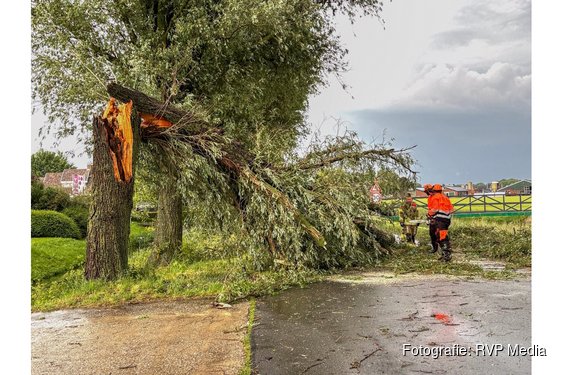 Slimweg in Hoogkarspel enige tijd volledig afgesloten door afgeknakte boom