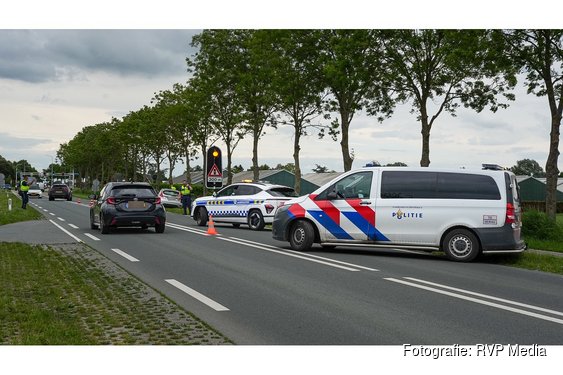 Schade na ongeval op N506 bij Schellinkhout