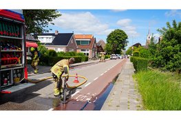 Coniferenhaag vliegt in brand bij woning in Westwoud