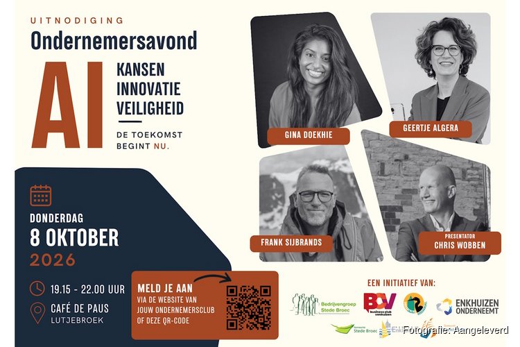 AI verandert ondernemen: regionale ondernemersavond op 8 oktober