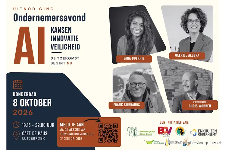 AI verandert ondernemen: regionale ondernemersavond op 8 oktober