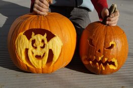 Lachende pompoen-lampionnen maken