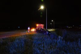 Auto bijna te water langs N307